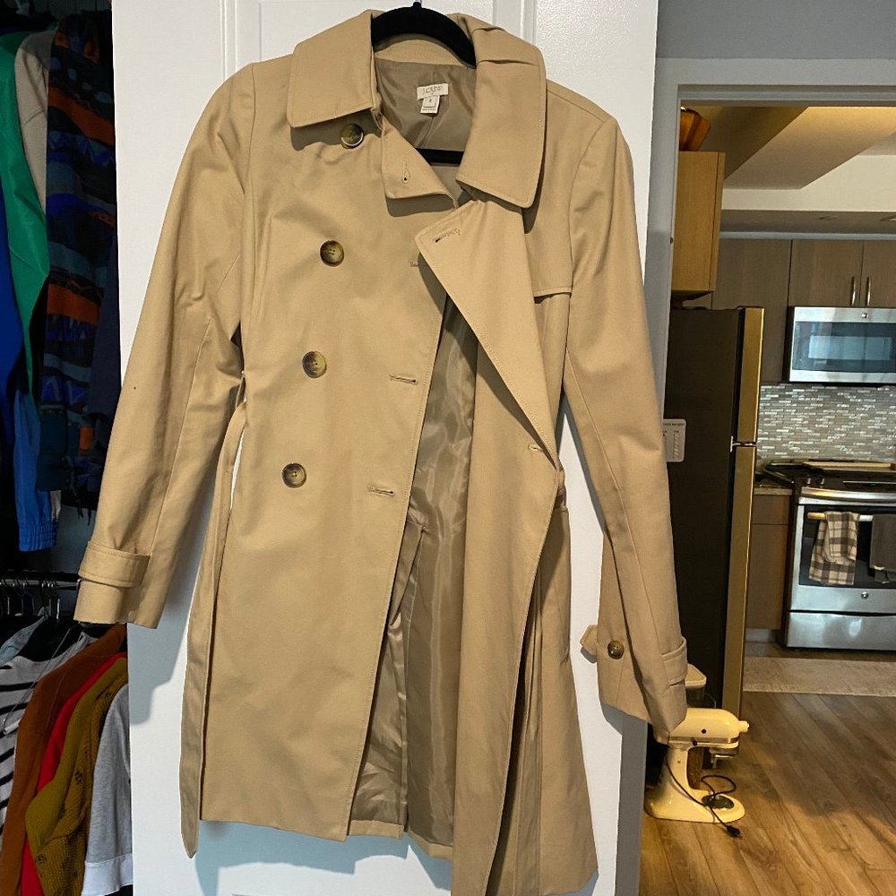 J Crew Tan Trench Coat